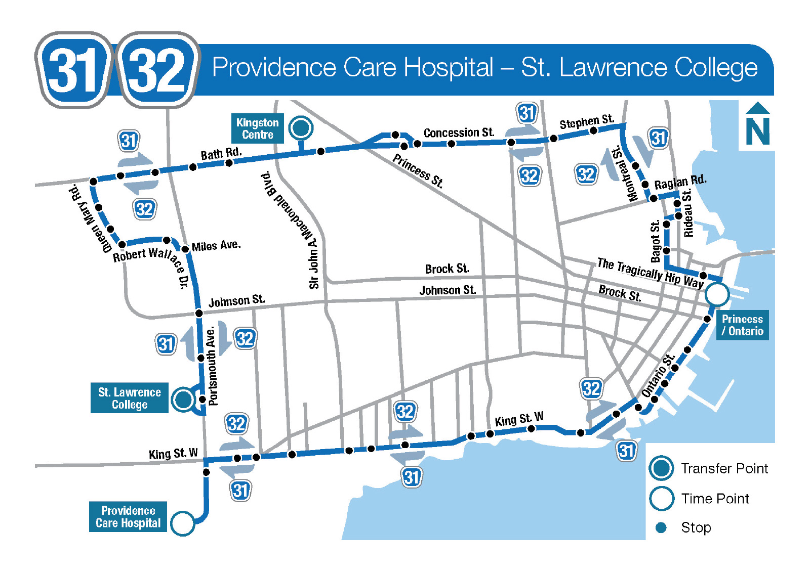 Route 31/32 map