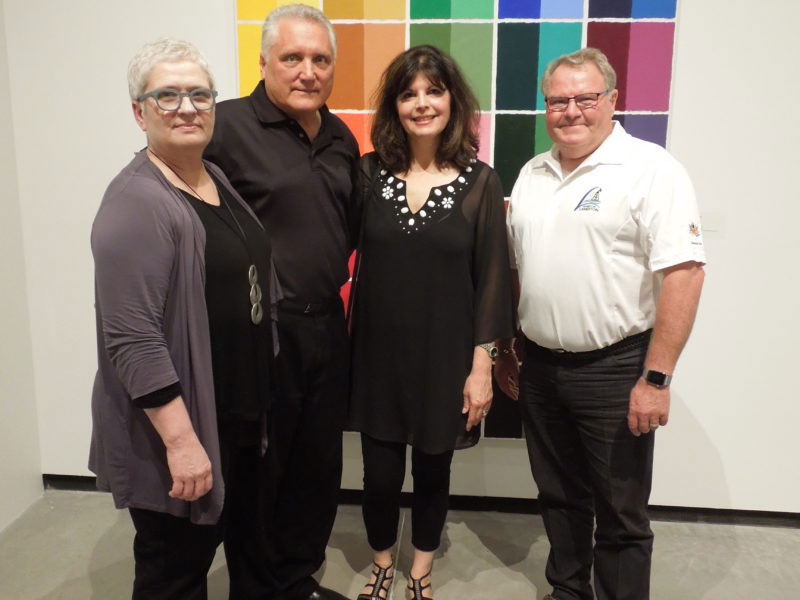 donors John Oravec and Marisa Bernardi with curator, Lisa Daniels