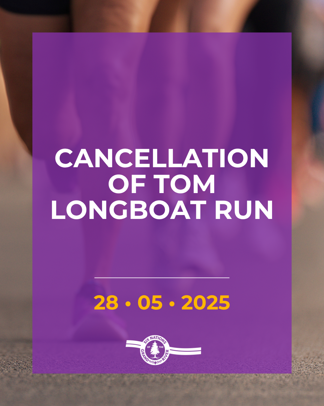 This year's edition of the Tom Longboat Run held on June 4th has been cancelled and looks to reschedule and return next year